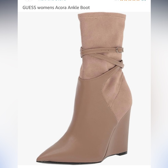 GUESS WOMEN ACORA ANKLE BOOTS IN BEIGE SIZE 10 M - Picture 2 of 10